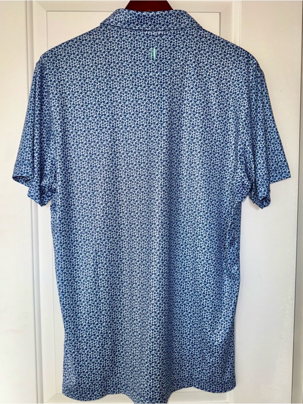 johnnie-O "Four Leaf" Featherweight Performance Polo in Lake Blue - NWT - Picture 4 of 9